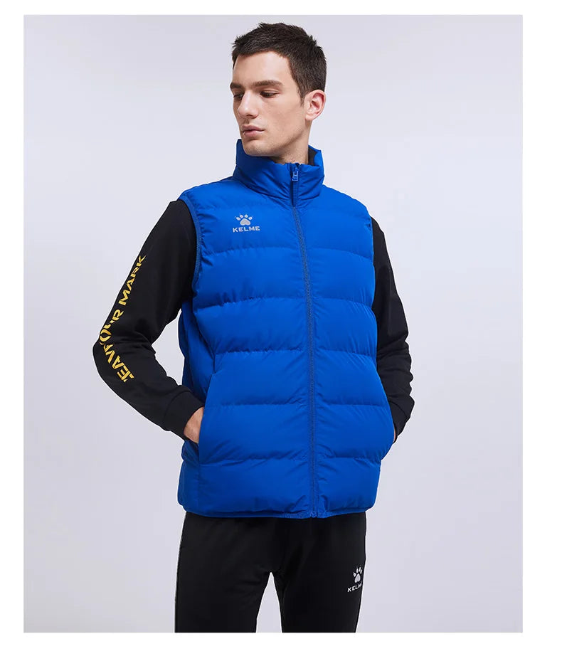 Sports Cotton Vest Men's  Autumn And Winter New Warm And Windproof Football  Sleeveless Cotton Jacket 8161MJ1001