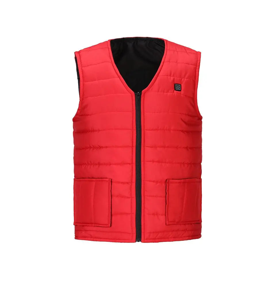 11 Area Heating Vest Men/Women Casual V-neck USB Heated Vest Smart Control Temperature Heating Jacket Cotton Coat Winter Hunting