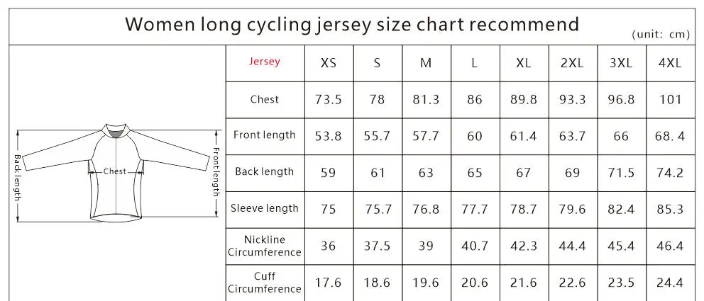 Pro Women Cycling Jersey Autumn MTB Bike Wear Bicycle Clothes Long Sleeve Womens Cycling Clothing Ropa De Ciclismo bike jersey