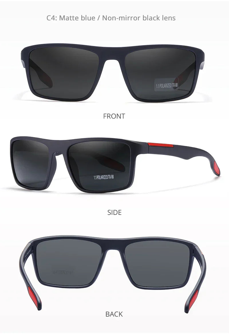 Rectangular Ultra Light Sports Sunglasses Men Polarized TAC 1.1mm Thickness Lens Driving Sun Glasses Women Cat.3
