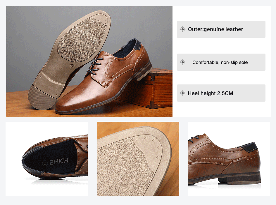 BHKH Men Casual Shoes  Autumn Fashion Leisure Walk Footwear Lace-up Classic Men Shoes New Men Casual Shoes
