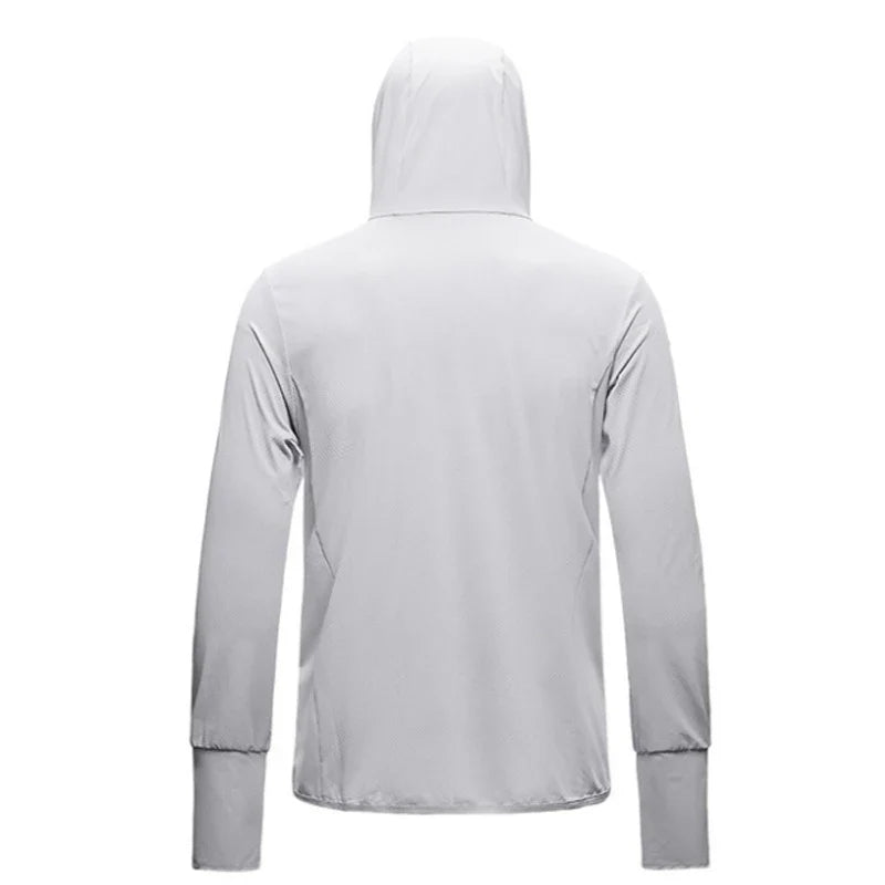 Long Sleeve Hoody Summer Women Sun UV Protection Quick Dry Clothing Men Hooded Jacket Thin Beach Sweatshirt