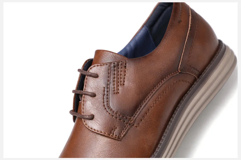 Male Sneakers Autumn/Winter traf Leather Men Casual Shoes Business Work Office Lace-up Dress shoes For Men Size47