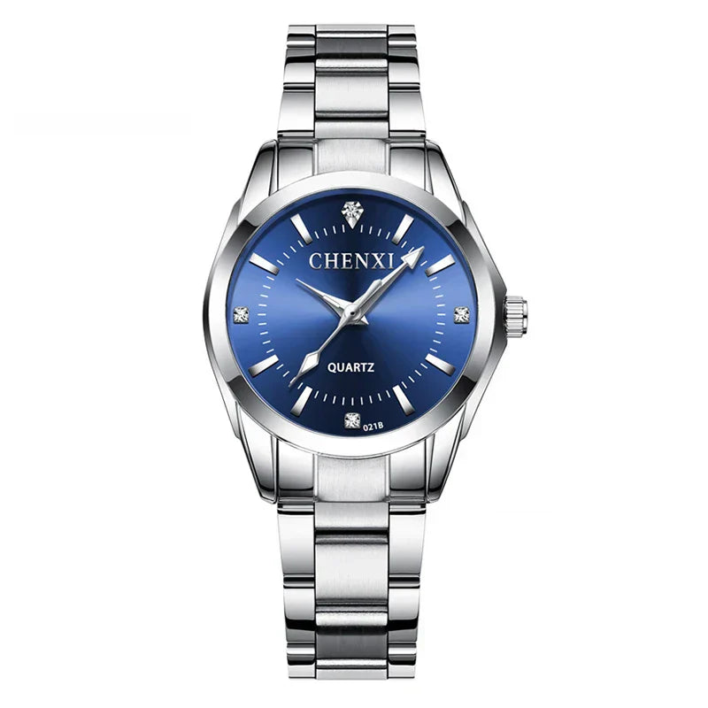 6 Colors Watch Luxury Women's Casual Watches Waterproof Watch Women Fashion Dress Rhinestone WristWatch CX021B