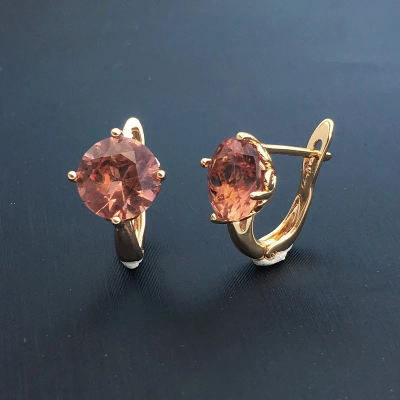 Simply Zultanite Earring 925 Silver Sterling Stone Color Change Rose Gold Plated Jewelry For Women Wedding Party Gift