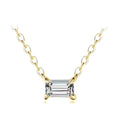 Genuine 925 Sterling Silver Fashion Charm AAA Zirconia Pendant Necklace For Women Silver Female Necklaces Fine Jewelry