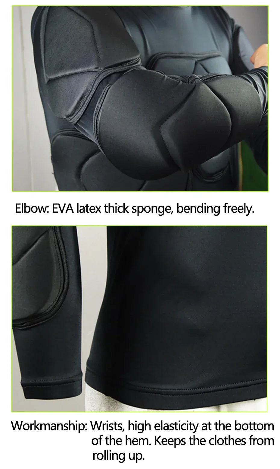 Men's Soccer Goalkeeper Jersey Training Uniform EVA Thick Sponge Protection Football Goalkeeper Uniform Sport Pants