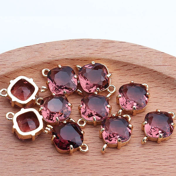 10pcs/lot,M438,jewelry accessories,diy bracelet,copper metal,hand made,glass pendant,charms,jewelry making,diy earring