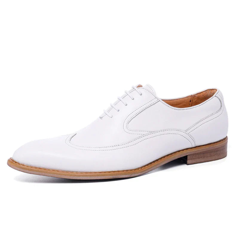 new white shoes for men Leather shoes men's business dress breathable leather shoe British lace-up fashion wedding party