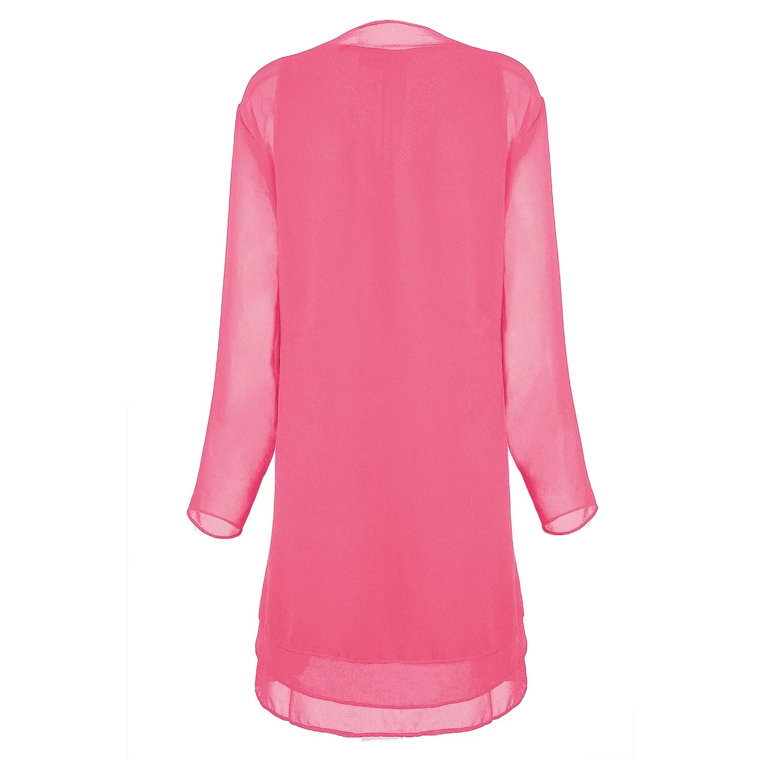2 Pieces Chiffon Dress Set Women Casual Long Sleeve Solid Cardigan Dress Elegant Wedding Evening Party Dresses Clothing Vestidos