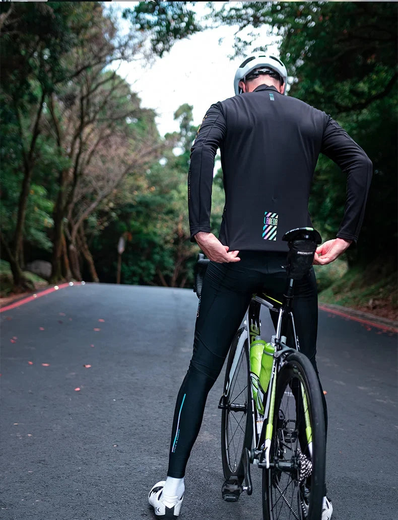 Winter Cycling Jacket for Men Windproof Fleece Men's Bike Jacket MTB Cycling Clothing Bicycle Coat Jackets with Pockets
