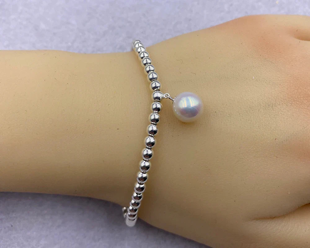 925 Sterling Silver Beads Bracelet Heart Charm Design Fashion Women Girls Lover Best Gift Hot Sale