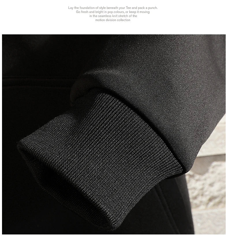 New Men Streetwear Black Jackets And Coats Hip Hop Harajuku Hooded Men's Windbreaker Overcoat Mens Clothing Outwear M-5XL