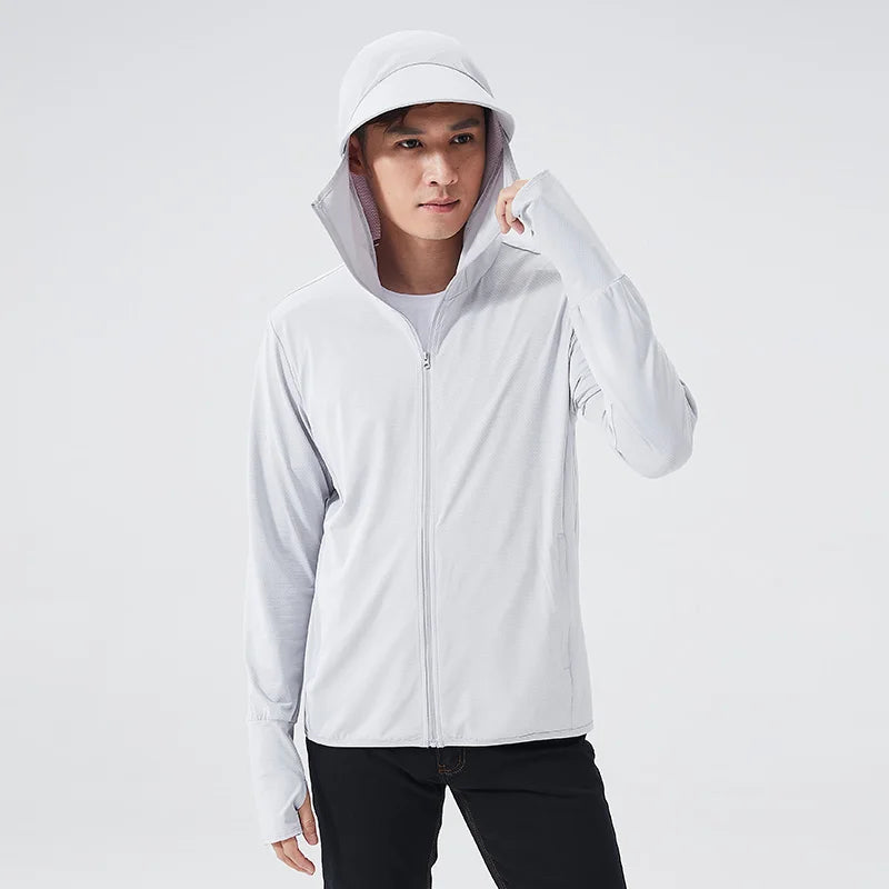 Summer UPF 50+ UV Sun Protection Skin Coats Men Ultra-Light Sportswear Hooded Outwear Men Windbreaker Casual Jackets