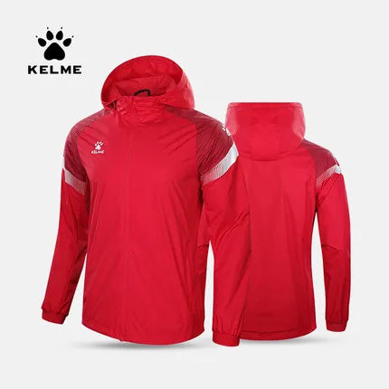 Men's Windbreaker Running Jacket Soccer Kid Hooded Windproof Coat Couple Training Waterproof Jacket Quick Dry 8061WT1005