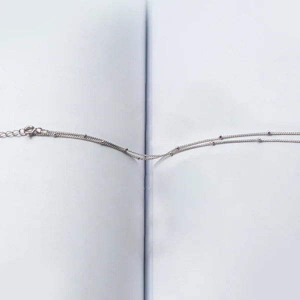 Simple 3 Color Choker Necklace for Women Gift Authentic 925 Sterling Silver Light Beads Naked Chain Fashion Fine Jewelry