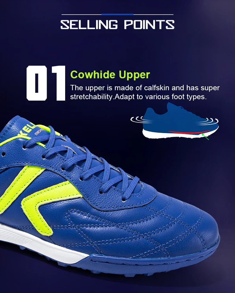 Soccer Shoes TF Football Boots Calf-Skin Cleats  Professional Futsal Original Football Training  Sneakers  ZX80011017