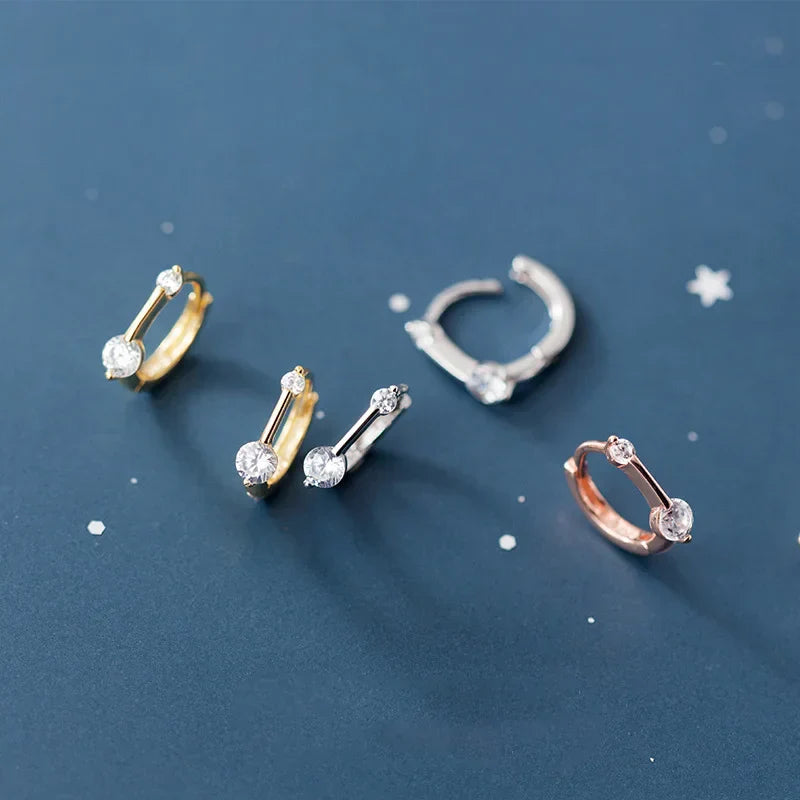 Man/Women's 925 Sterling Silver Hoop Earrings Cute Neat Gift For Girls/Boys Fine Jewelry Accessory Party Gift  DA1417