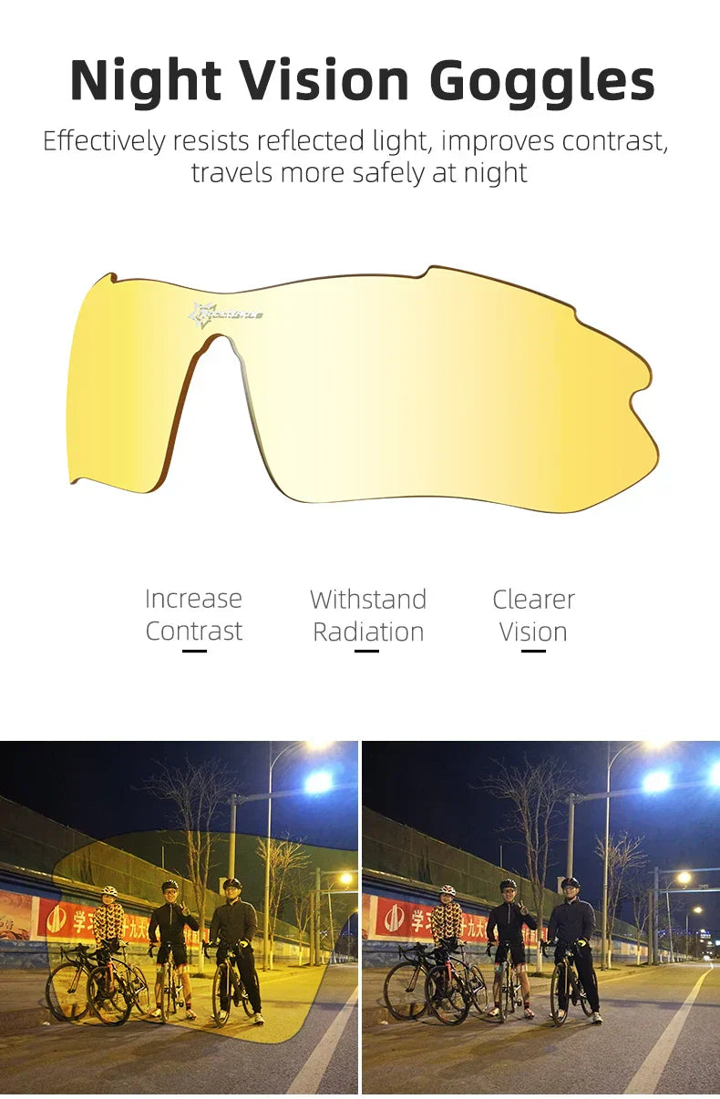 Cycling Polarized glasses Bike Sunglasses Outdoor Sports Sunglasses MTB PC Goggles Eyewear 5/3 Lens Bicycle Accessory