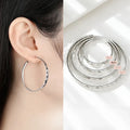 Women's Big Hoop Earrings, New Collection 100% 925 Sterling Silver Jewelry Fashion Women18K Golden серьги кольца