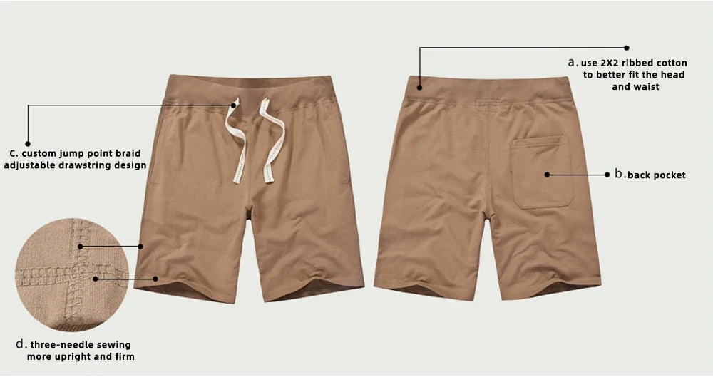 Gray Cotton Shorts Men Summer Sport Fitness Gym Workout Jogger Shorts with Pocket High Quality Plus Size Home Casual Sweatshorts