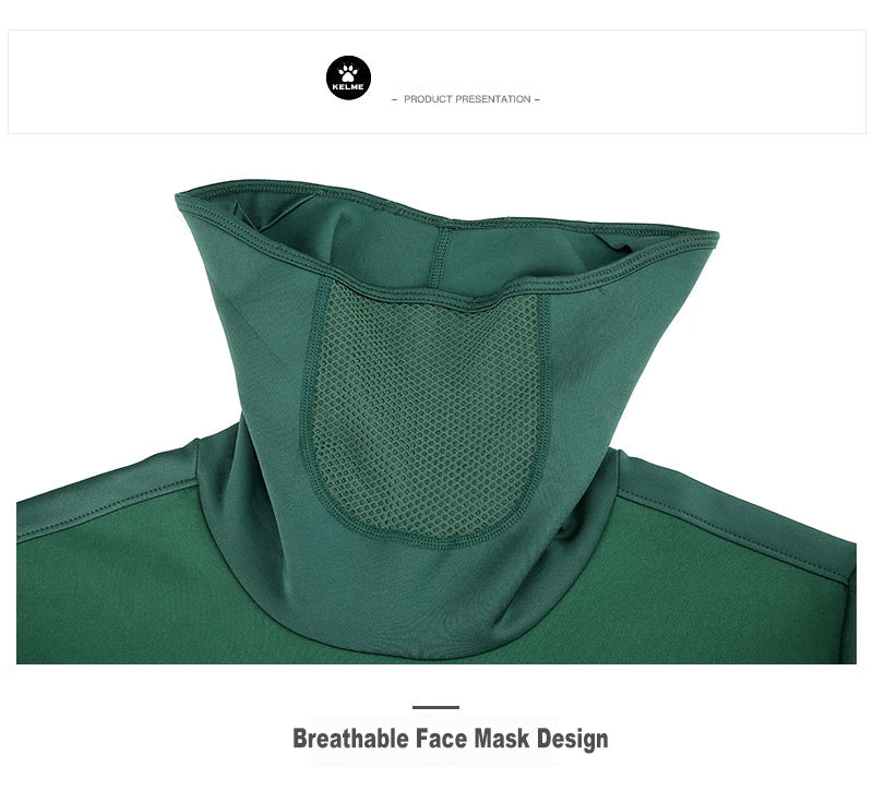 Pullover Training Wear Men Stretch Thumb Hole Design Base Warm Thickness Shirt Breathable Face Cover Sportswear 8161TT1003