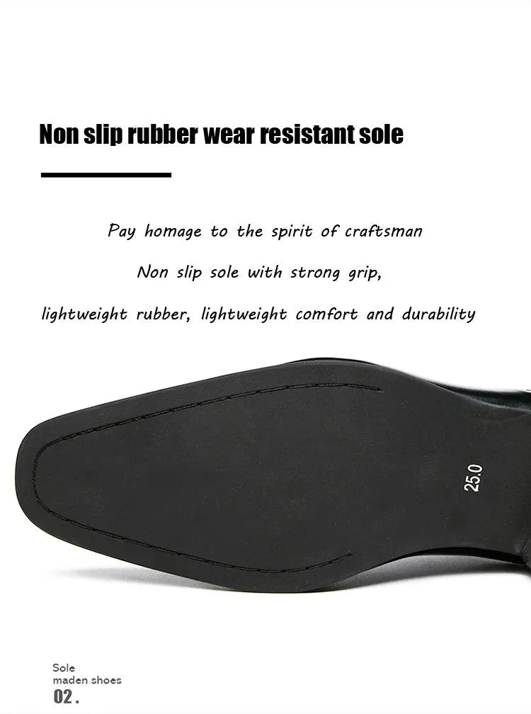2025 Business New Fashion Men Dress Shoes Leather Men Wedding Oxford Shoes Lace-Up Office Suit Men's Casual Shoes Luxury Formal