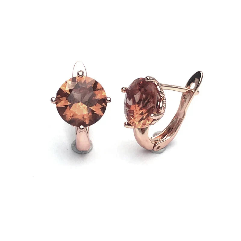 Simply Zultanite Earring 925 Silver Sterling Stone Color Change Rose Gold Plated Jewelry For Women Wedding Party Gift