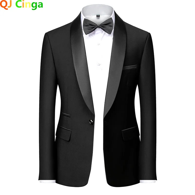 2026 Men's Skinny Terno Masculino, Formal Slim Fit Tuxedo Prom Suit / Male Groom Wedding Blazers High Quality Dress Jacket Coat
