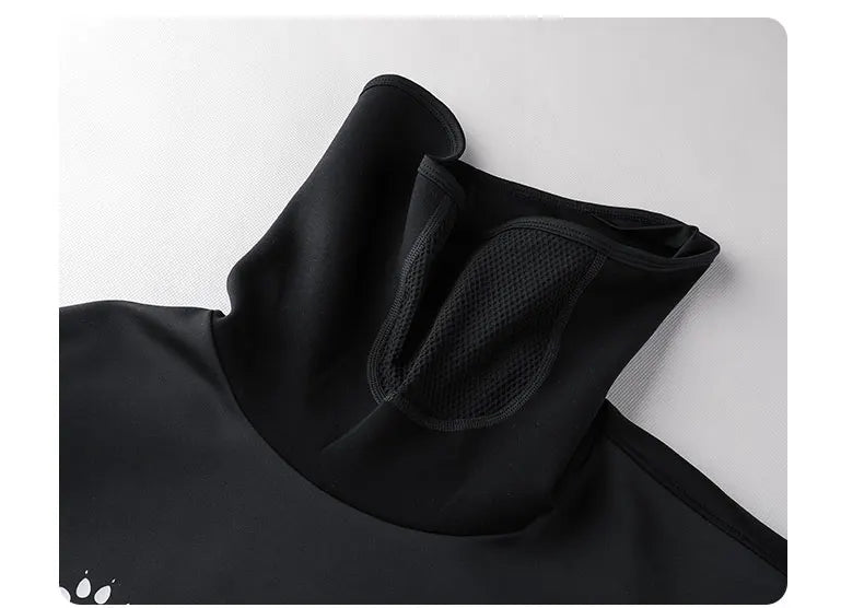 Pullover Training Wear Men Stretch Thumb Hole Design Base Warm Thickness Shirt Breathable Face Cover Sportswear 8161TT1003