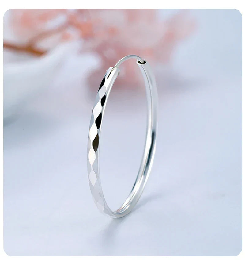 Women's Big Hoop Earrings, New Collection 100% 925 Sterling Silver Jewelry Fashion Women18K Golden серьги кольца