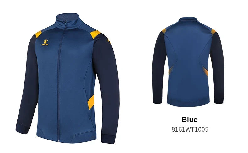 Sports Jacket Men's Football Match Suit Stand-up Collar Training Jacket 8161WT1005