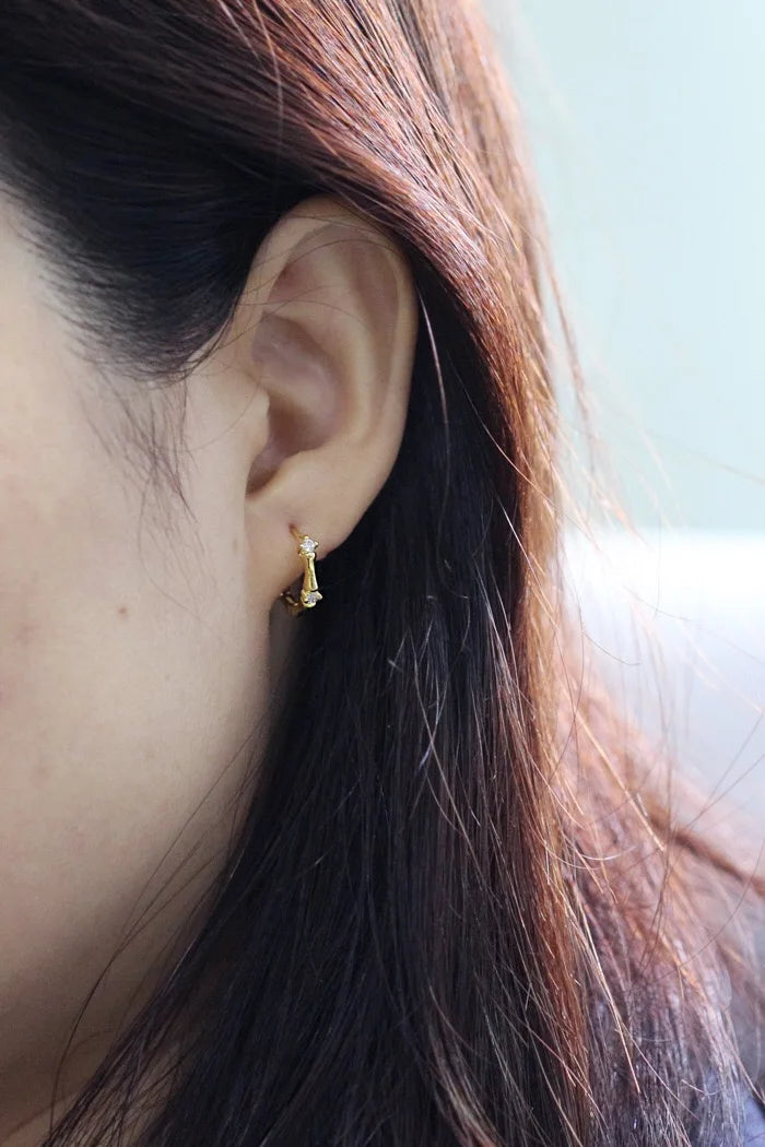925 Sterling Silver Earring Colorful Dripping Oil Material Ear Ring Ear Buckle Rhombus Shape Trend Wild Girl Women Boy Ear Jewel