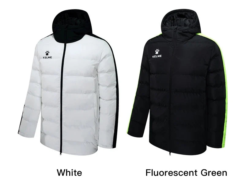 Winter Men's Cotton Jacket Hooded Short Warm Coat Training Sports Team Uniform Women Padded Outwear 8261MF1013