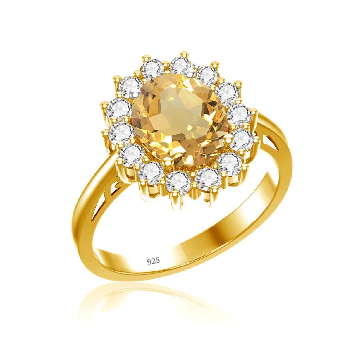 Princess Diana Gold Emerald Ring Women Oval Stone 8*10mm Trending Victoria Jewelry luxury Engagement Gift High Quality