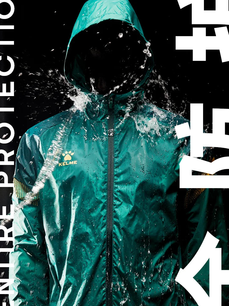 Men's Windbreaker Running Jacket Soccer Kid Hooded Windproof Coat Couple Training Waterproof Jacket Quick Dry 8061WT1005