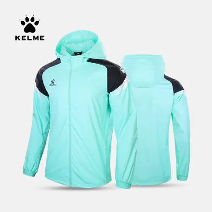 Men's Windbreaker Running Jacket Soccer Kid Hooded Windproof Coat Couple Training Waterproof Jacket Quick Dry 8061WT1005