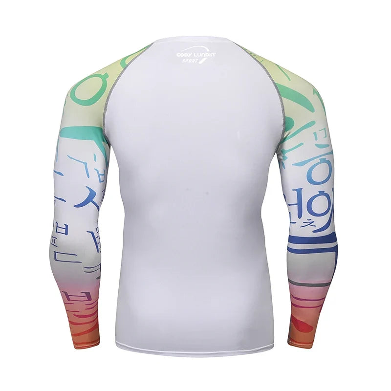 Clothes Full Sleeve White Rashguards For Swimwear Anti -uv Sunscreen T Shirt Boxing Trainning Wear Bjj Jiu Jitsu Rash Guard