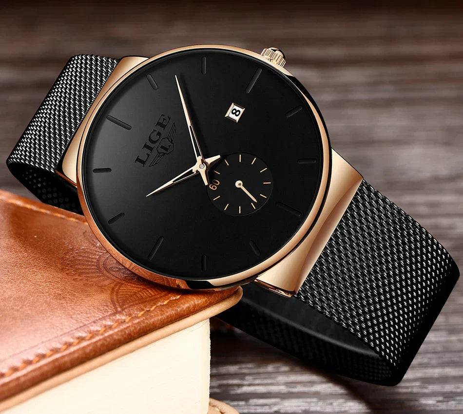 Ultra Thin Fashion Casual Ladies Watches Elegant Luxury Waterproof Business Quartz Watch for Women Gift Auto Calendar Clock
