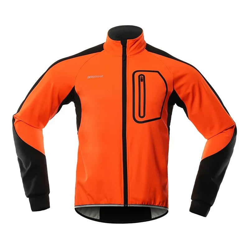 Men's Cycling Jacket Winter Thermal Jacket Softshell Windbreak Waterproof Bike Coat Bicycle Raincoat BG011