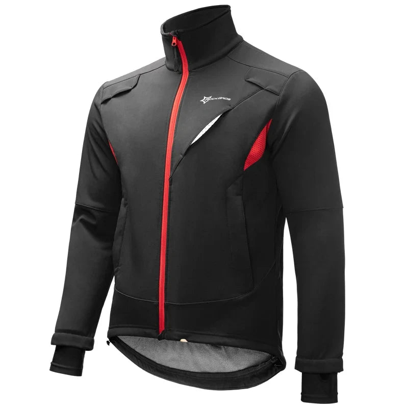 Winter Warmer Bicycle Jackets Windproof Thermal Fleece Bike Tops Coat Men Women MTB Road Sports Cycling Jerseys Jacket