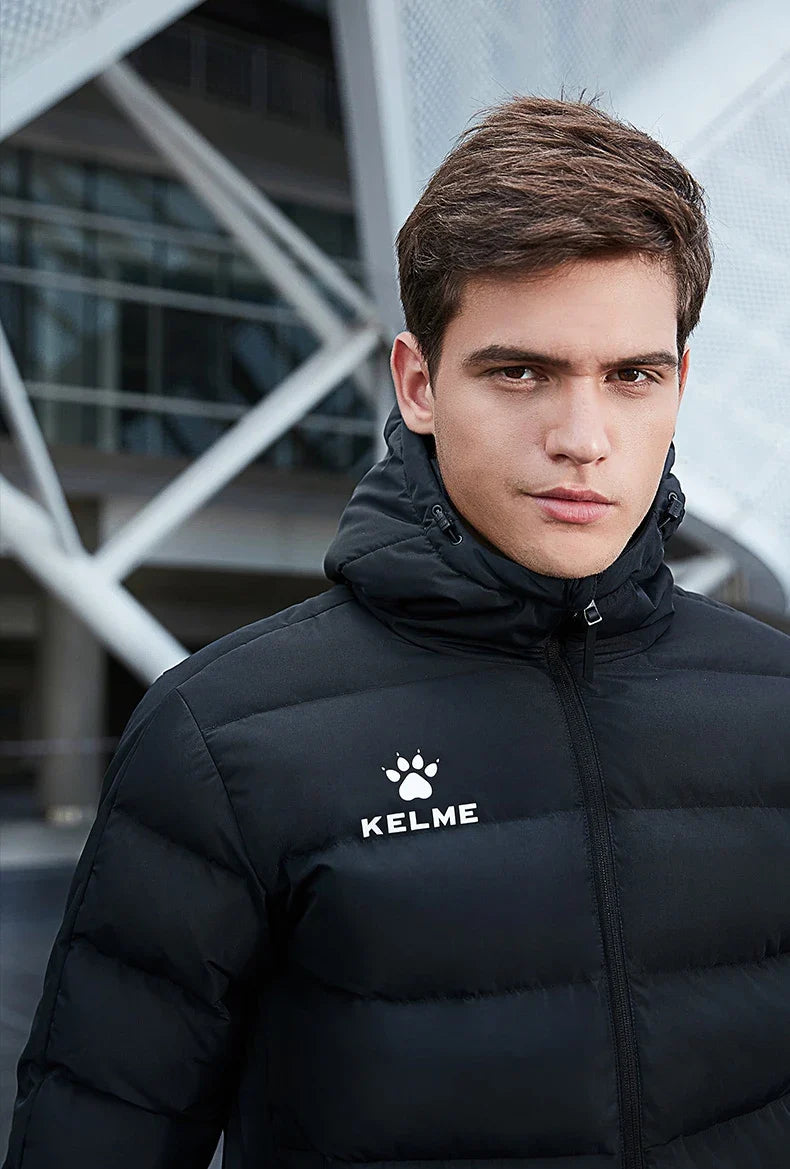 Winter Men's Cotton Jacket Hooded Short Warm Coat Training Sports Team Uniform Women Padded Outwear 8261MF1013
