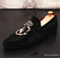 NEW Pointed Toe Embroidery Rhinestone Flats Shoes For Men Male Wedding Dress Prom Homecoming Shoes Zapatos Hombre Vestir