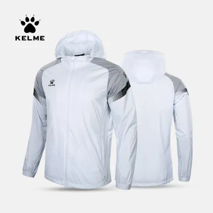 Men's Windbreaker Running Jacket Soccer Kid Hooded Windproof Coat Couple Training Waterproof Jacket Quick Dry 8061WT1005