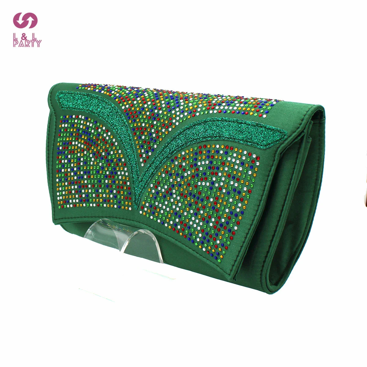 Fashionable Italian Women Shoes Matching Bag in Green Color
