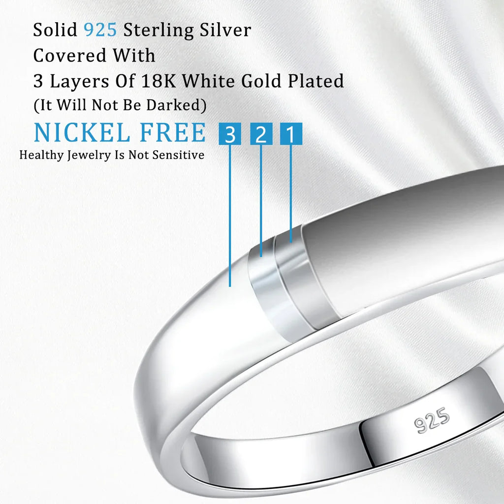 Certified 5 Stone Moissanite Ring Woman Silver 925 100% Rose Gold Plated Brilliant Jewelry For Engagement Gifts For Girl