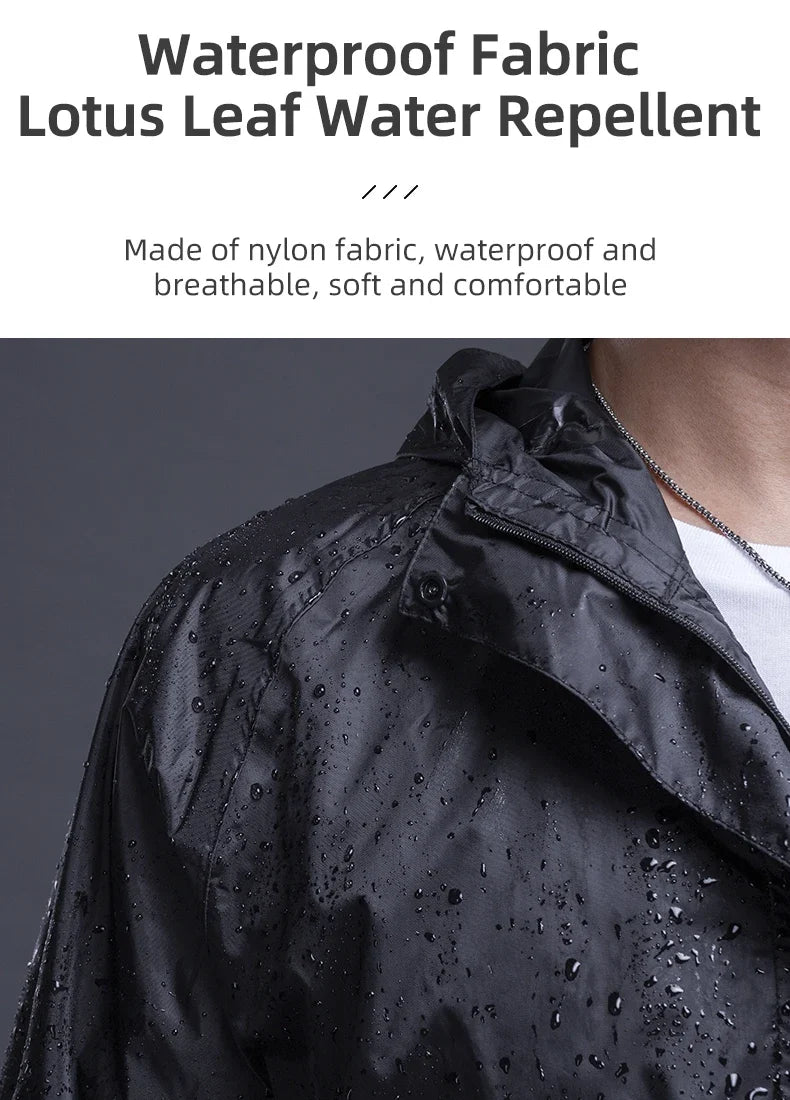 Cycling Raincoat Outdoor Rain Jacket Men Breathable Reflective Hooded Raincoat Waterproof Windbreaker European Size