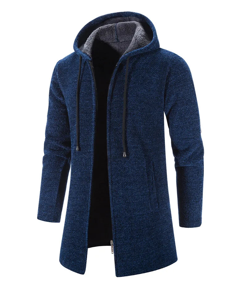 Autumn And Winter Cashmere Men's Cardigan Chenille Outer Sweater Coat Windbreaker Solid Color Fashion Clothing