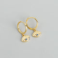 Real 100% 925 Sterling Silver Punk Hip-Hop Link Chain Gothic Studs Earrings for Fashion Women Jewelry Accessories 2022
