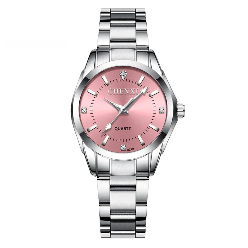 6 Colors Watch Luxury Women's Casual Watches Waterproof Watch Women Fashion Dress Rhinestone WristWatch CX021B